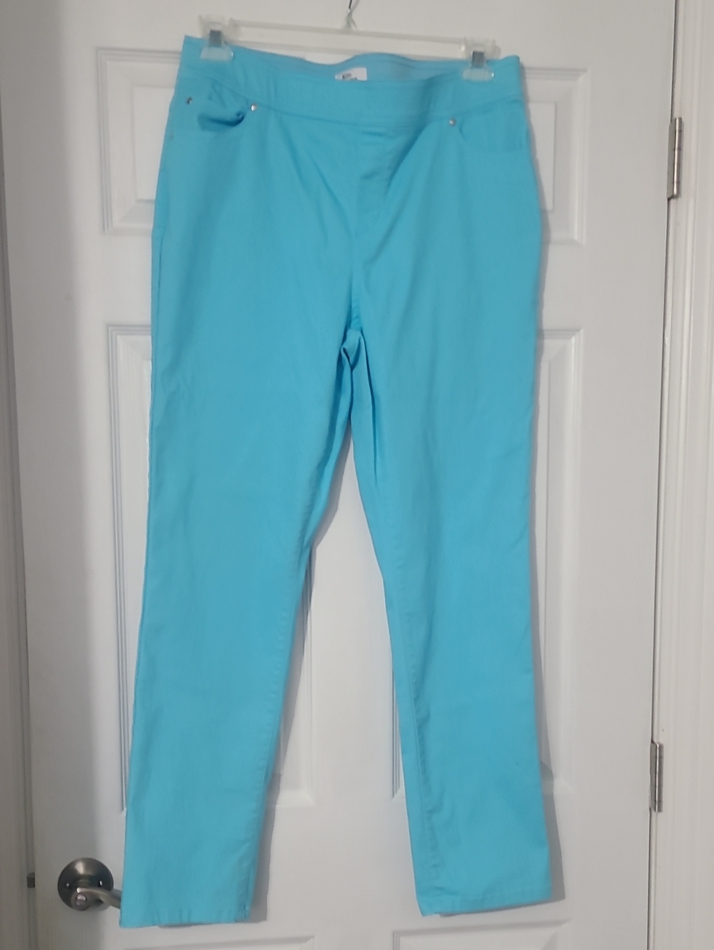 Kim Rogers Aqua Straight Leg Pants